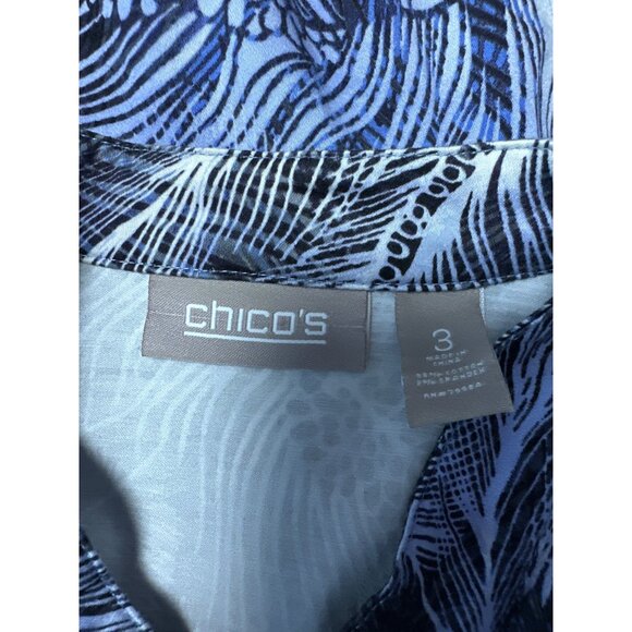 Chico's Long Sleeve Mandarin Collar Button Front Jacket Women's Size 3 US XL - Picture 8 of 11